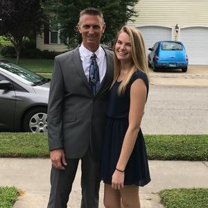 Simple dark blue dress!